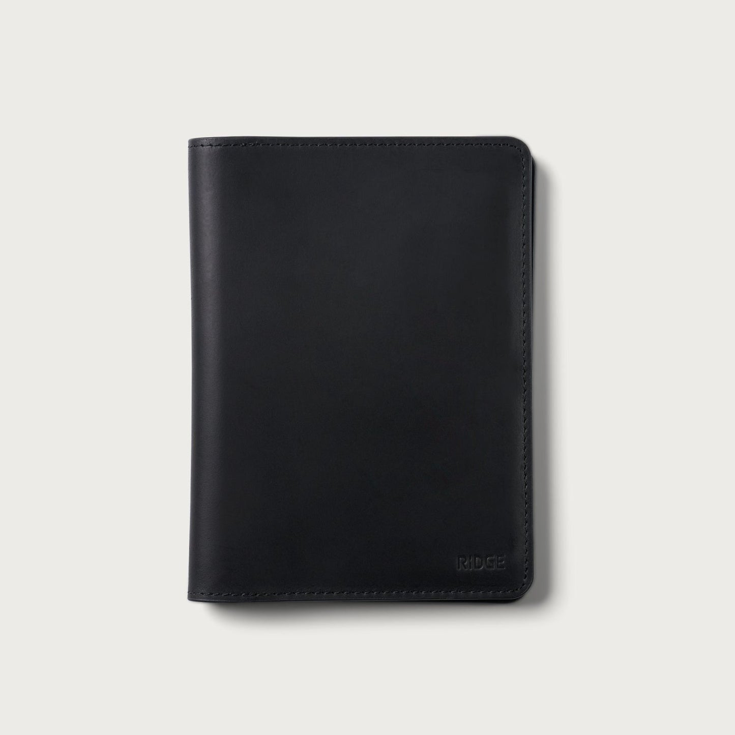Passport Wallet - Midnight Black Leather