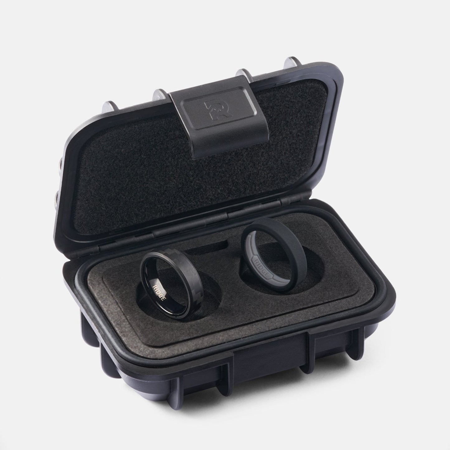 6mm Beveled Ring Set - Carbon Fiber 3K