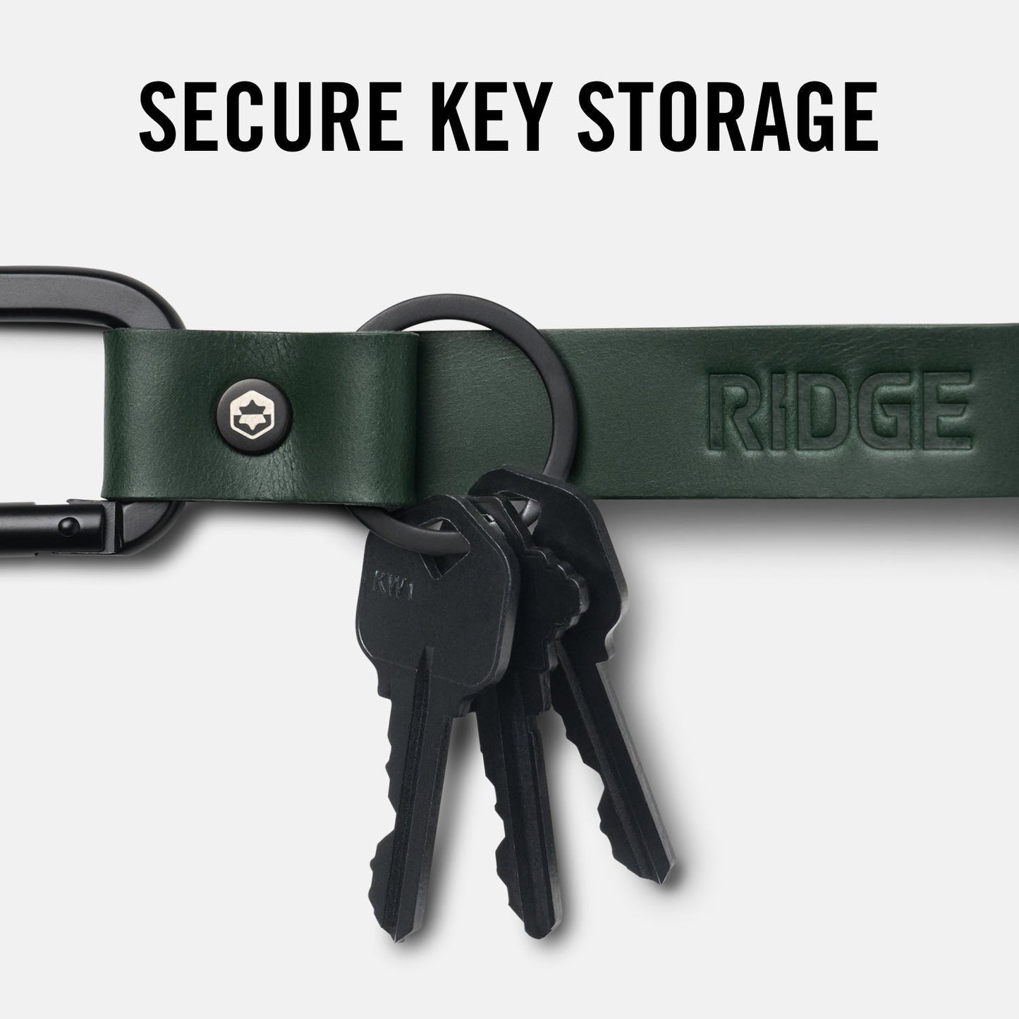 Ridge Keychain - Midnight Black Leather