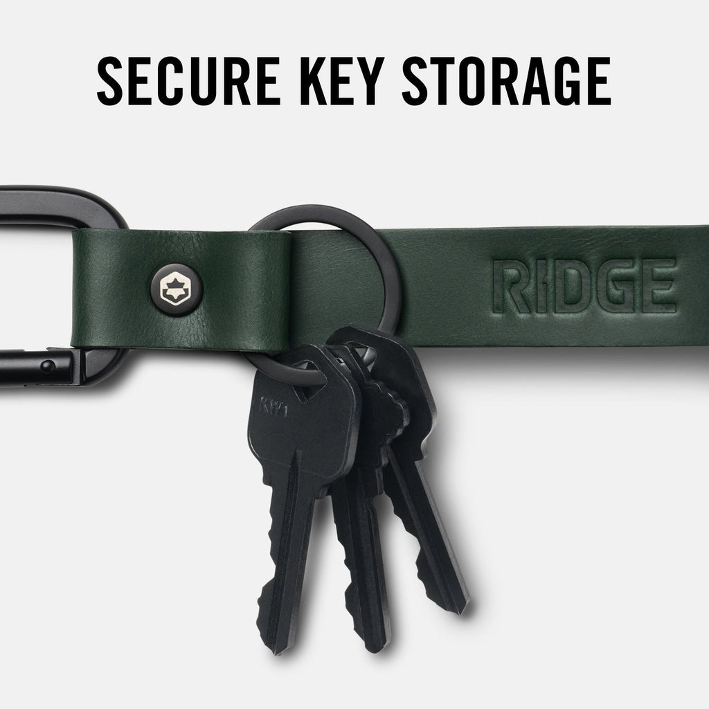 Ridge Keychain - Midnight Black Leather