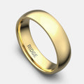 6mm Rounded Ring Set - 24K Gold - Tantalum Carbide