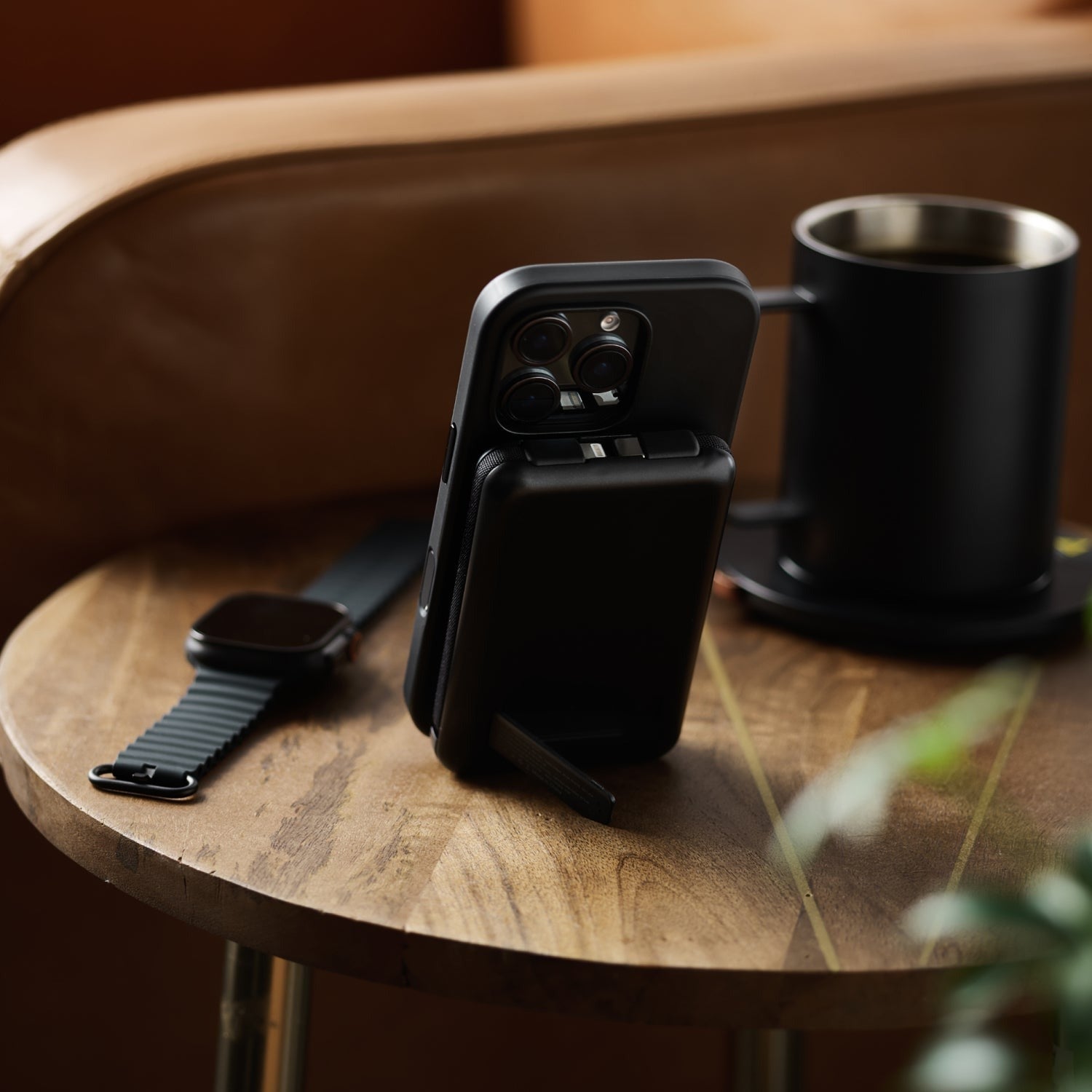 Everyday Charging Kit - iPhone 16 Plus - Tobacco Brown Leather
