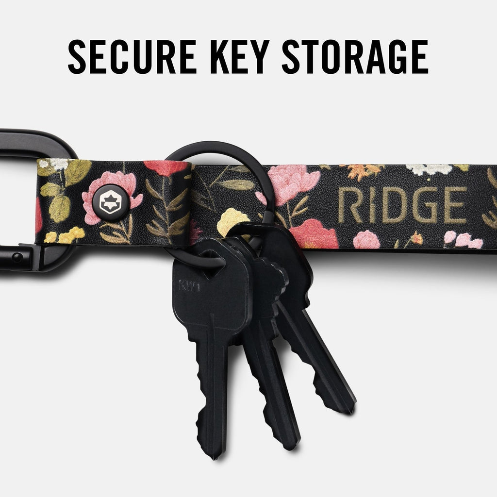 Ridge Keychain - Moonlight Garden Leather