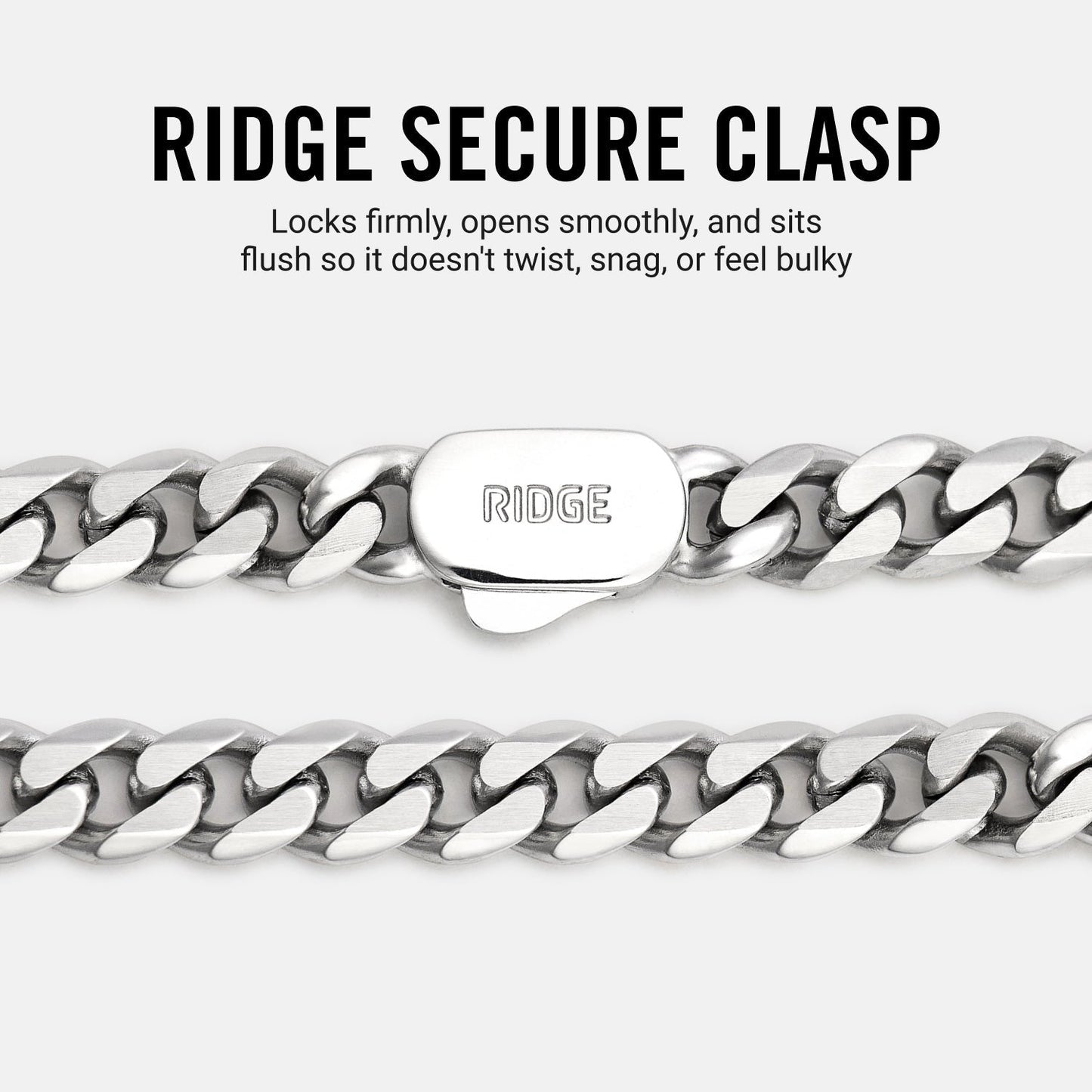 5mm Curb Chain - Platinum - 20"