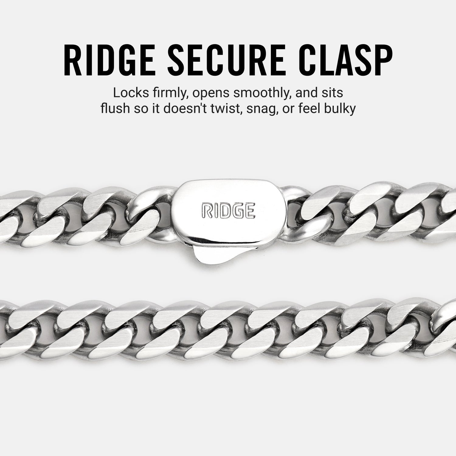 5mm Curb Chain - Platinum - 20"