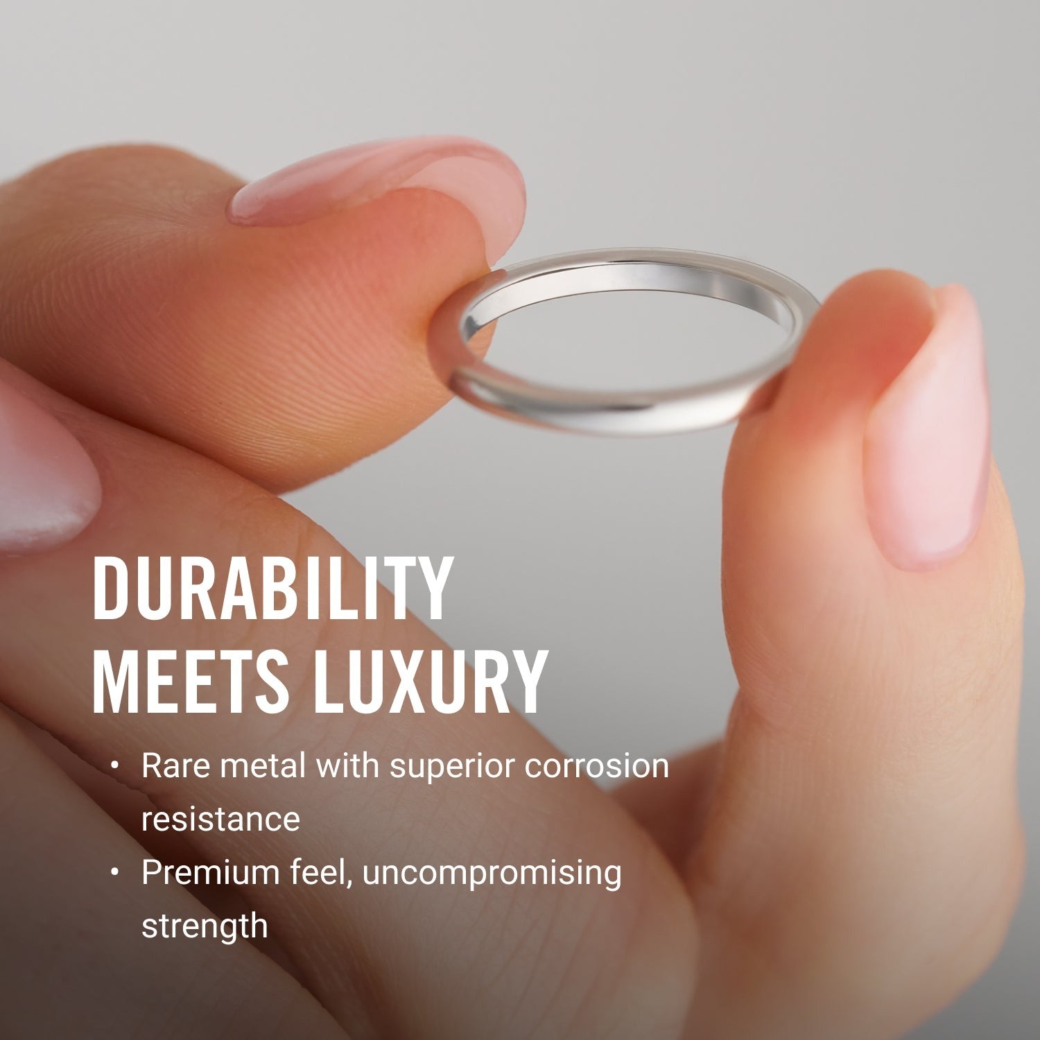2mm Rounded Ring Set - 14K White Gold