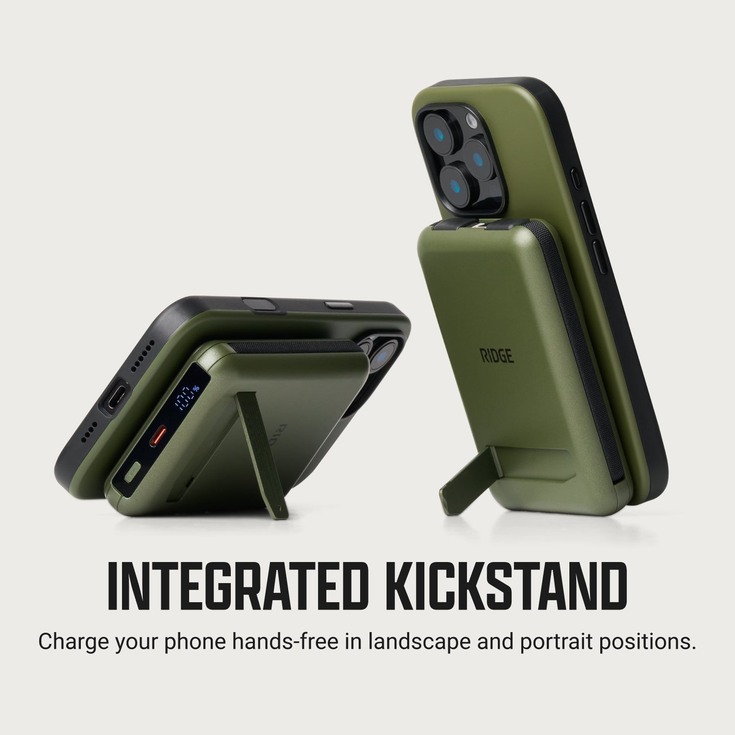 Ridge Power Bank - 10k mAh Bundle - Matte Olive - 3-Pack