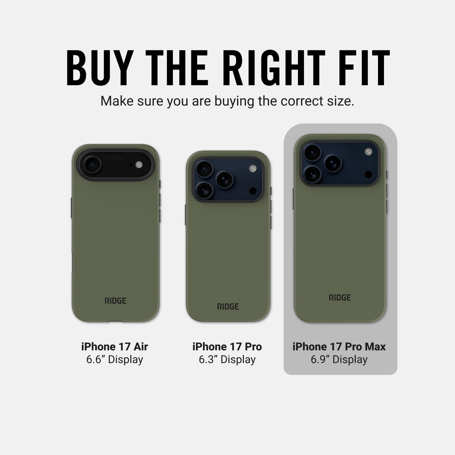Ridge Phone Case - Matte Olive - iPhone 17 Pro Max