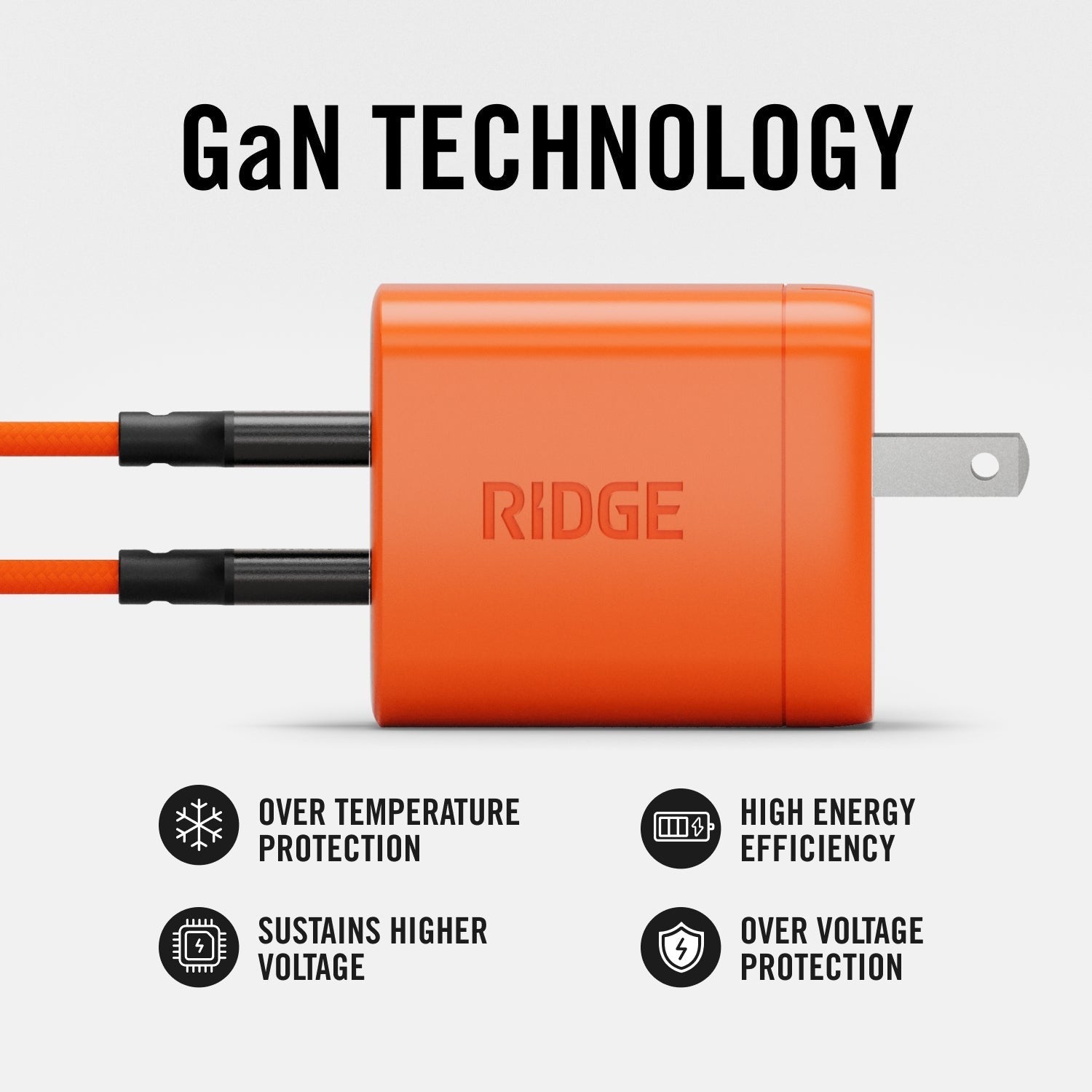 Wall Charger Set - 45W - Basecamp Orange
