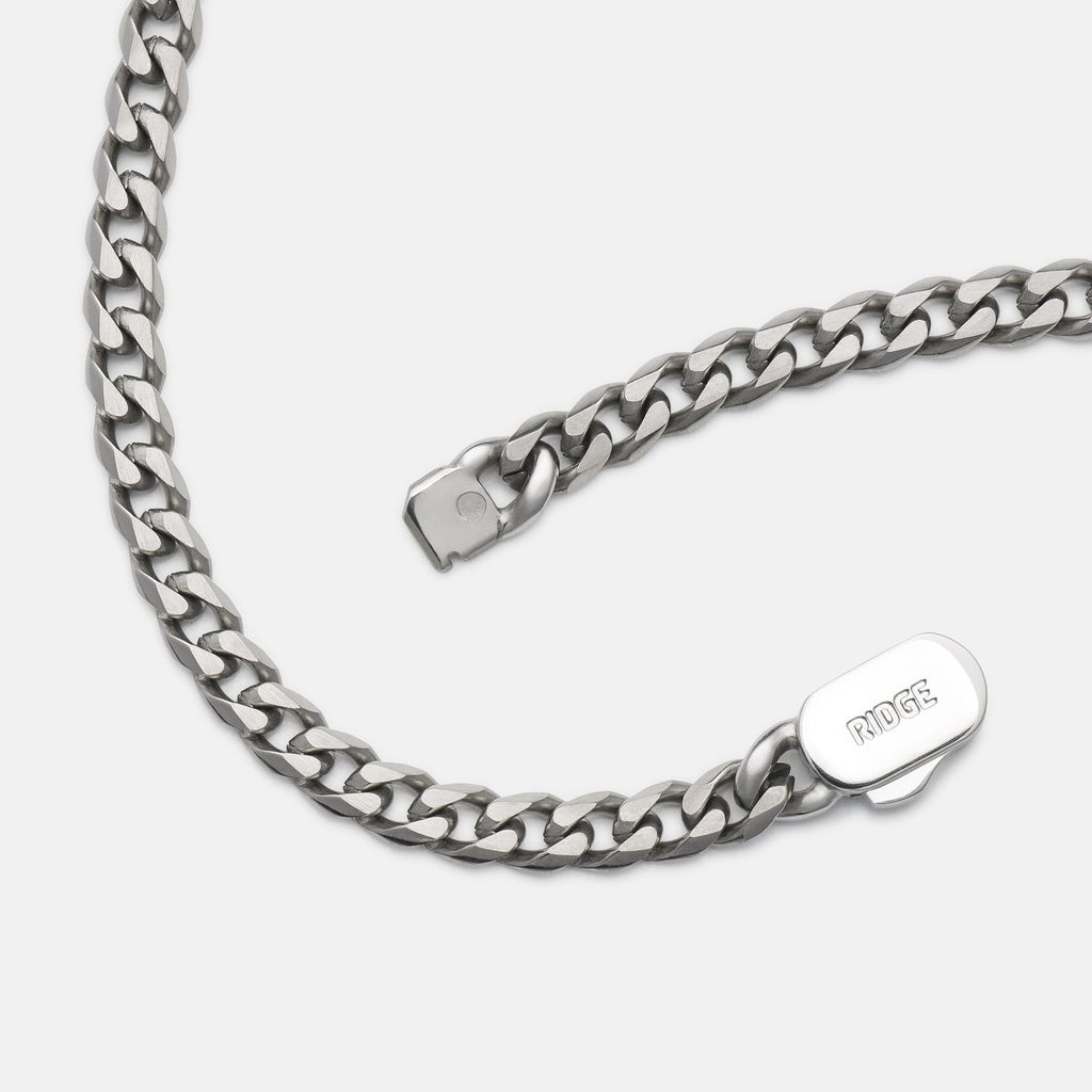 5mm Curb Chain - Titanium - 22"