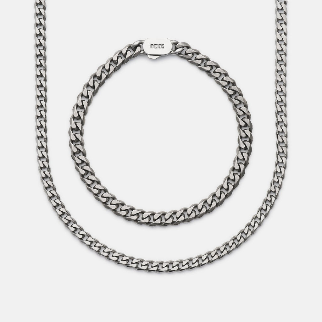 Curb Chain Kit - Titanium - Large