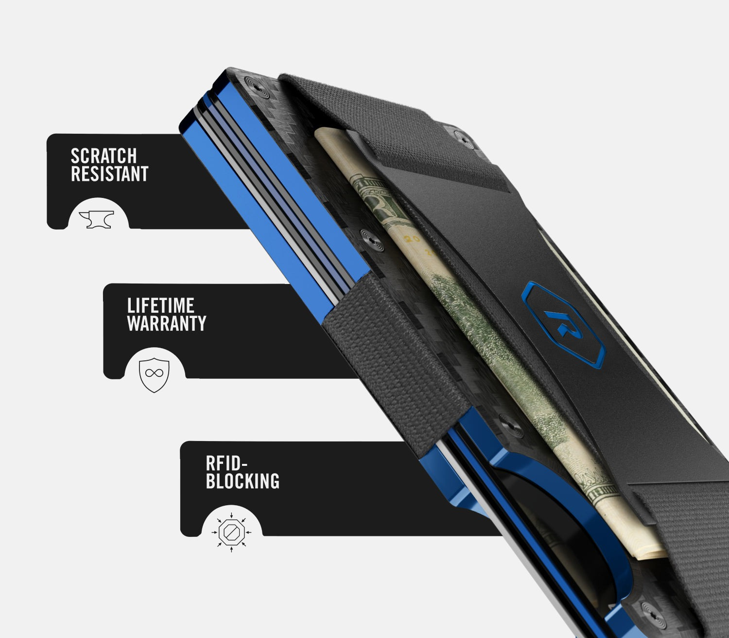 Ridge Wallet - High Dive Blue Carbon 002