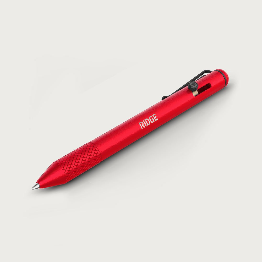 Ridge Bolt Action Pen - Rodeo Red