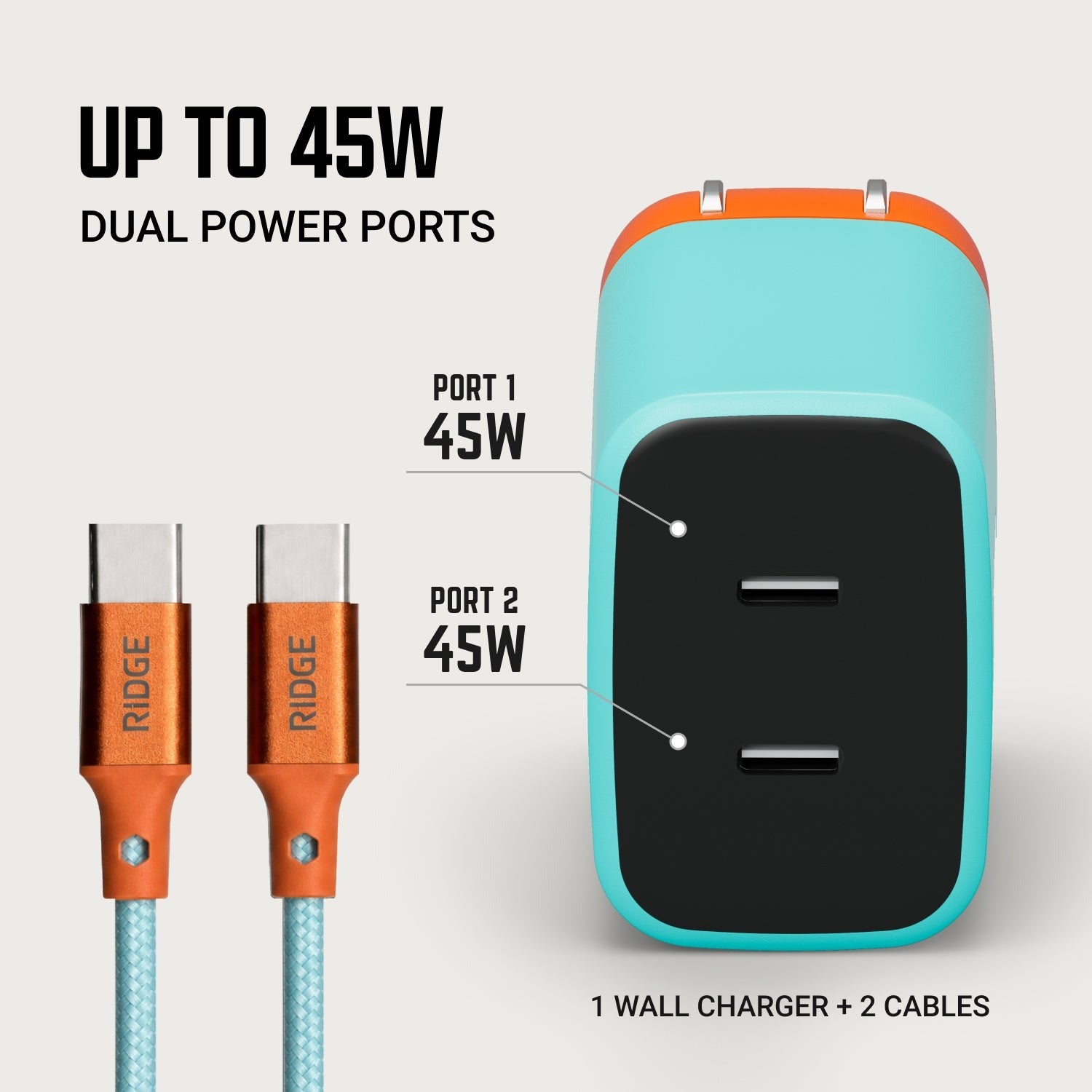 Ridge Wall Charger Set - 45W - GT