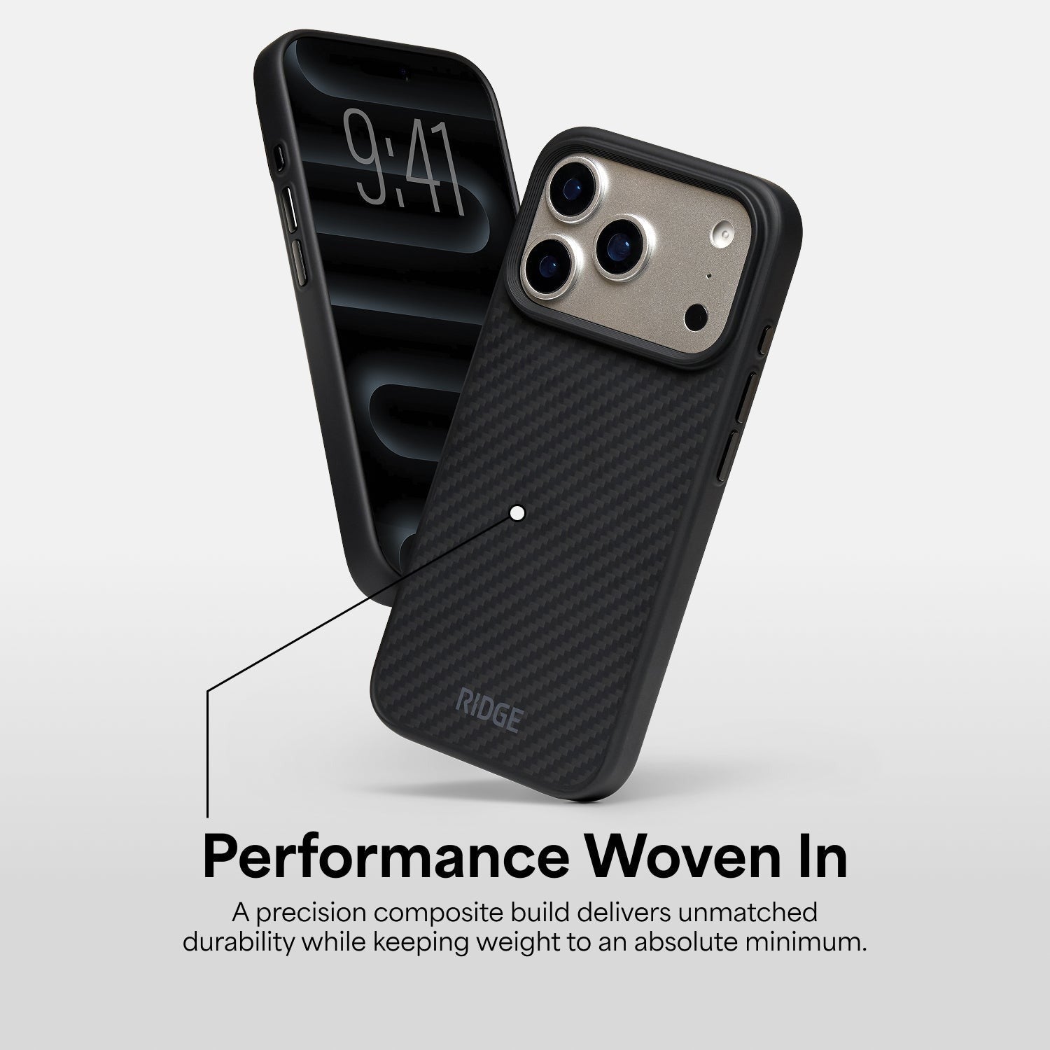 Ridge Phone Case - Carbon - iPhone 17