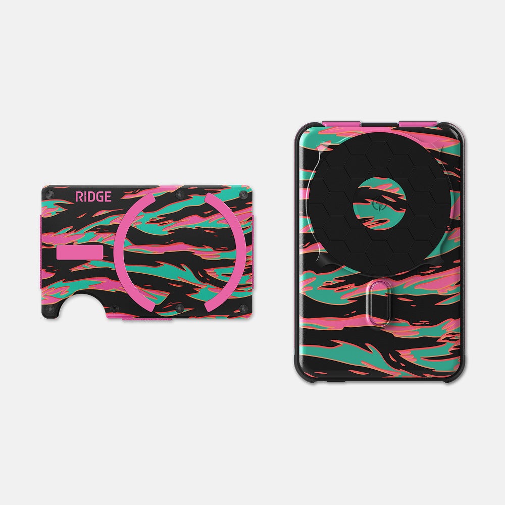 Ridge Wallet for MagSafe & Power Bank Kit - Neon Tiger