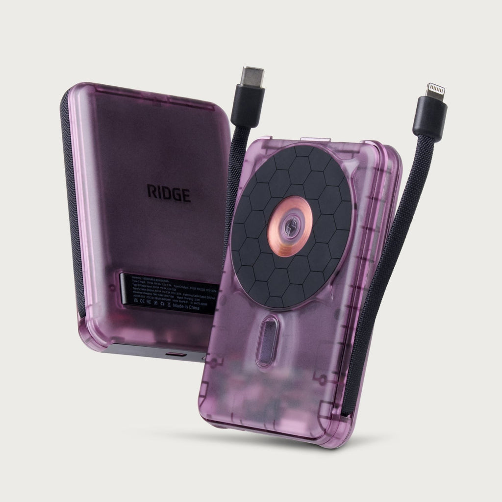 Ridge Power Bank - 10k mAh - Atomic Purple