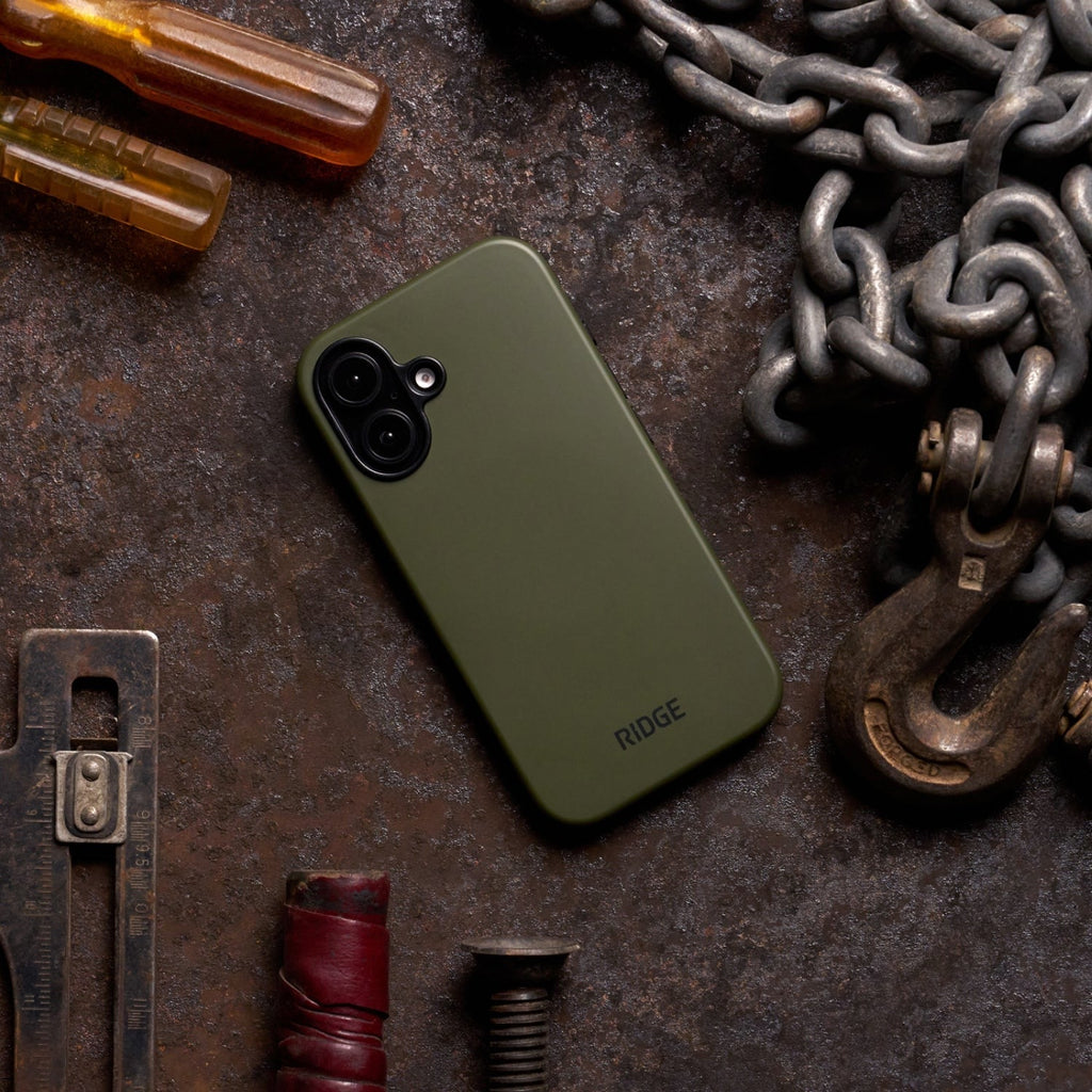 Ridge Phone Case - Matte Olive - iPhone 16 Plus