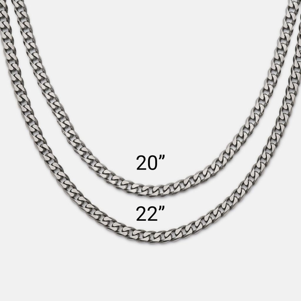 5mm Curb Chain - Titanium - 20"