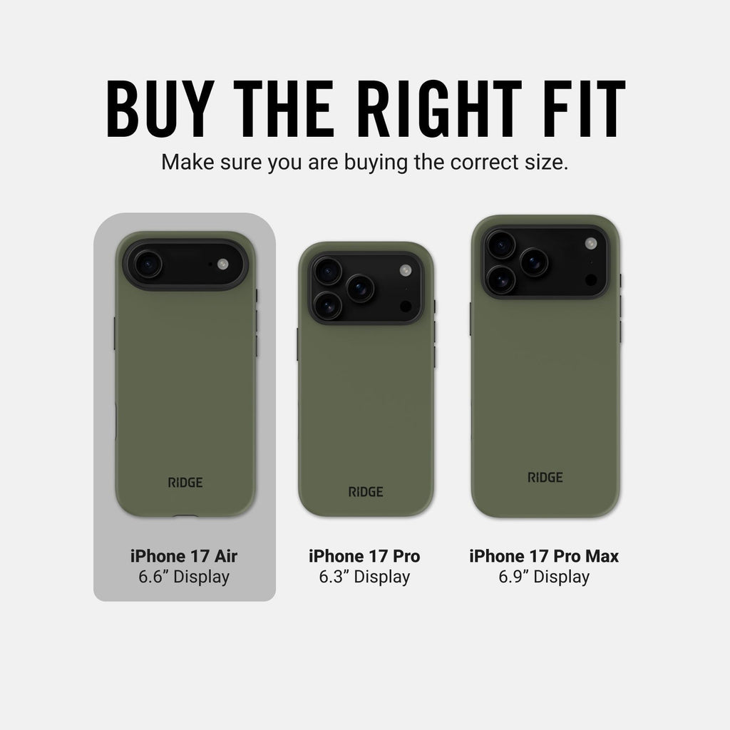 Ridge Phone Case - Matte Olive - iPhone Air