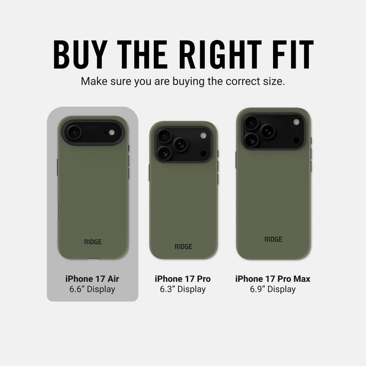 Ridge Phone Case - Matte Olive - iPhone Air