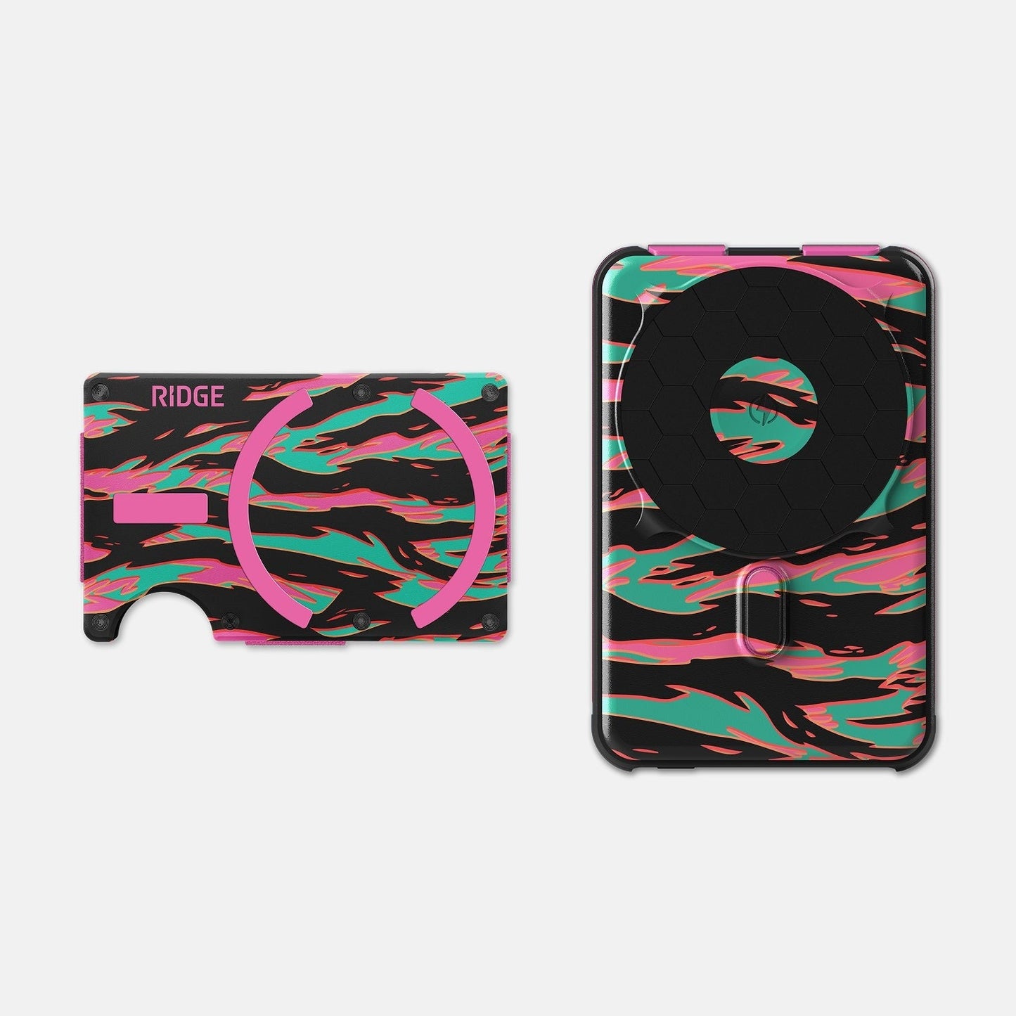 Ridge Wallet for MagSafe & Power Bank Kit - Neon Tiger