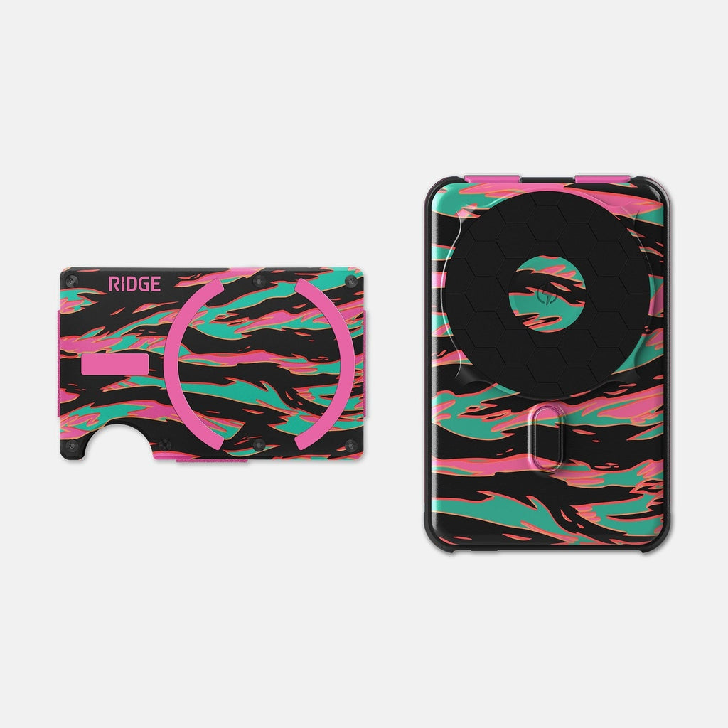 Ridge Wallet for MagSafe & Power Bank Kit - Neon Tiger