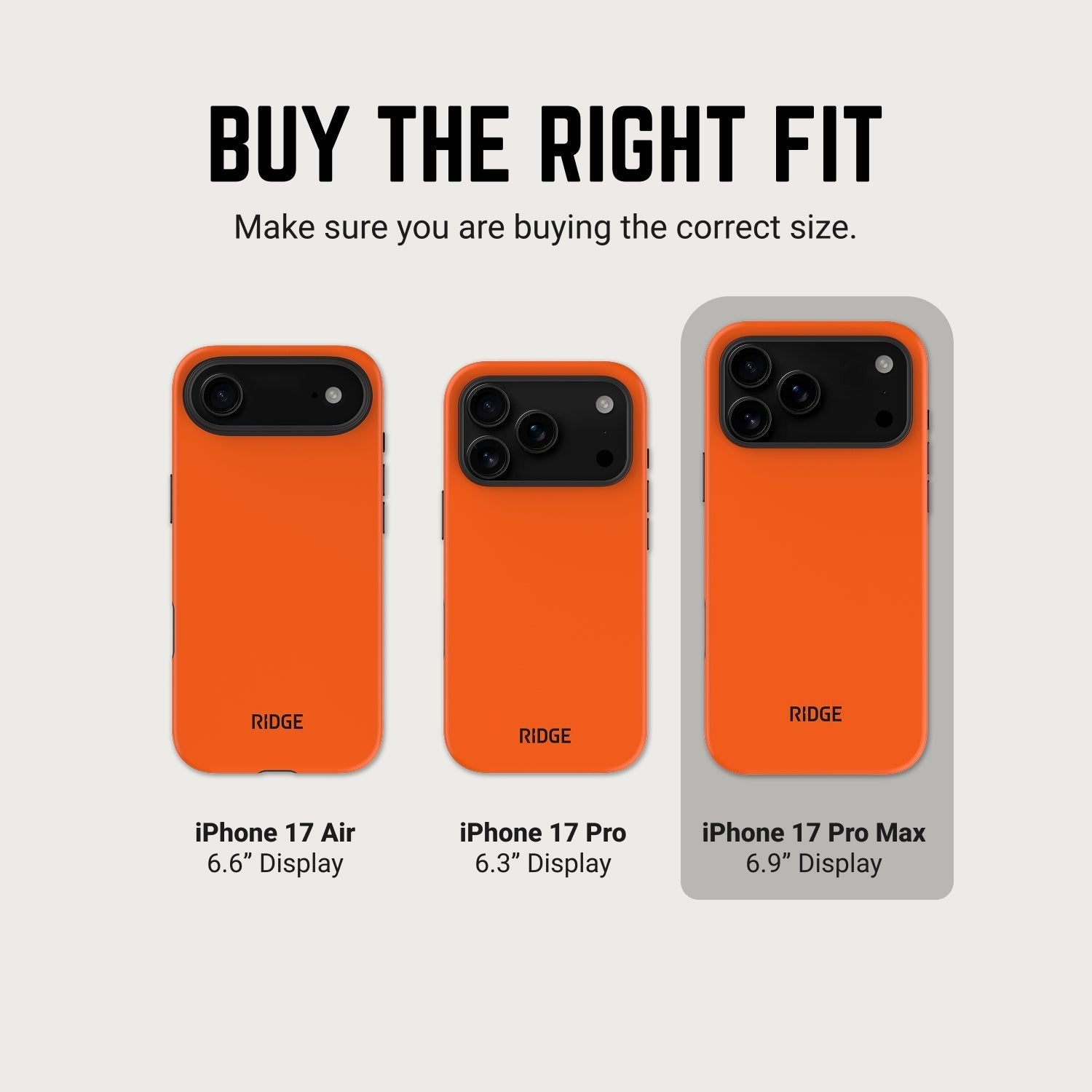 Ridge Phone Case - Basecamp Orange - iPhone 17 Pro Max