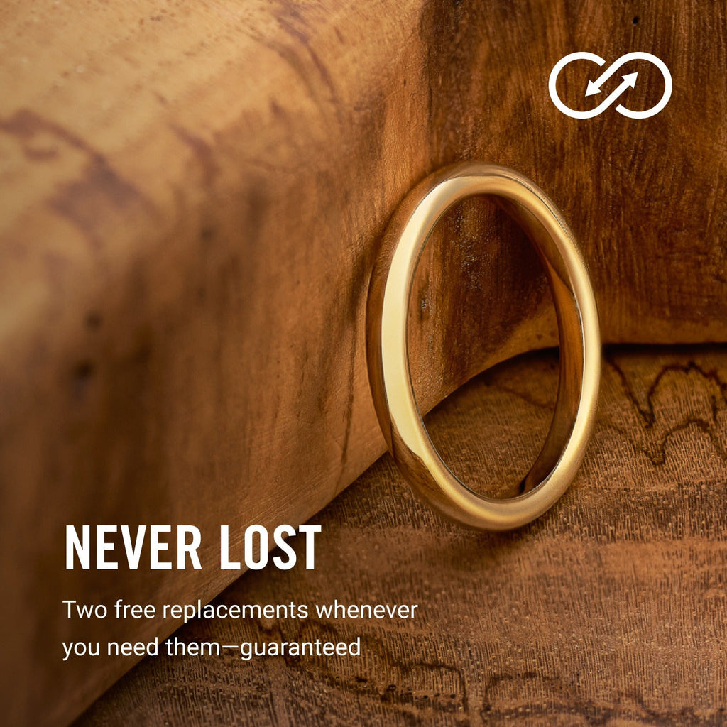 2mm Rounded Ring Set - 14K Yellow Gold