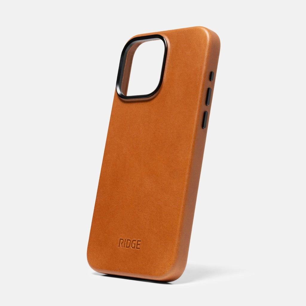 Ridge Phone Case - Tobacco Brown Leather - iPhone 15 Pro Max