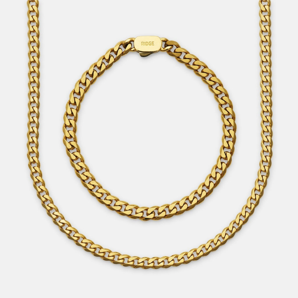 6mm Curb Bracelet - 18K Gold - Medium