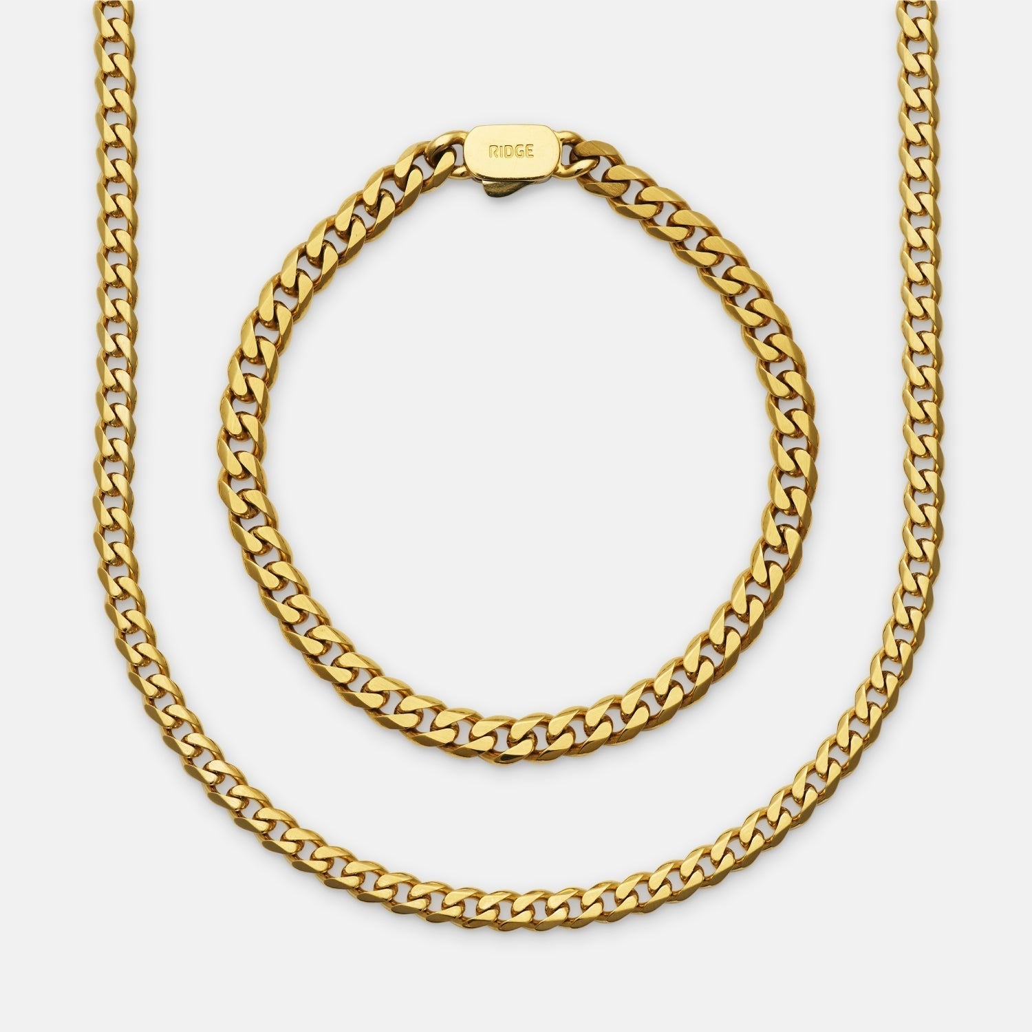 6mm Curb Bracelet - 18K Gold - Medium