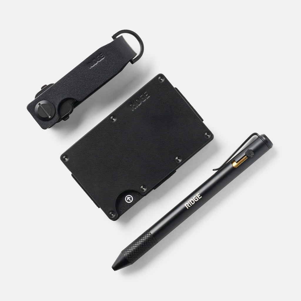Daily Writer Kit - Midnight Black Leather