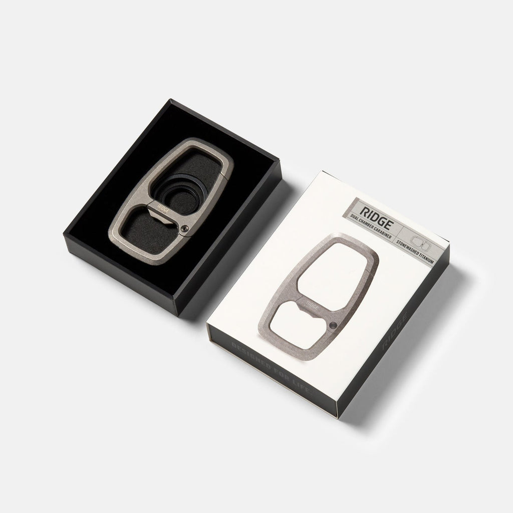 Dual Chamber Carabiner - Stonewashed Titanium