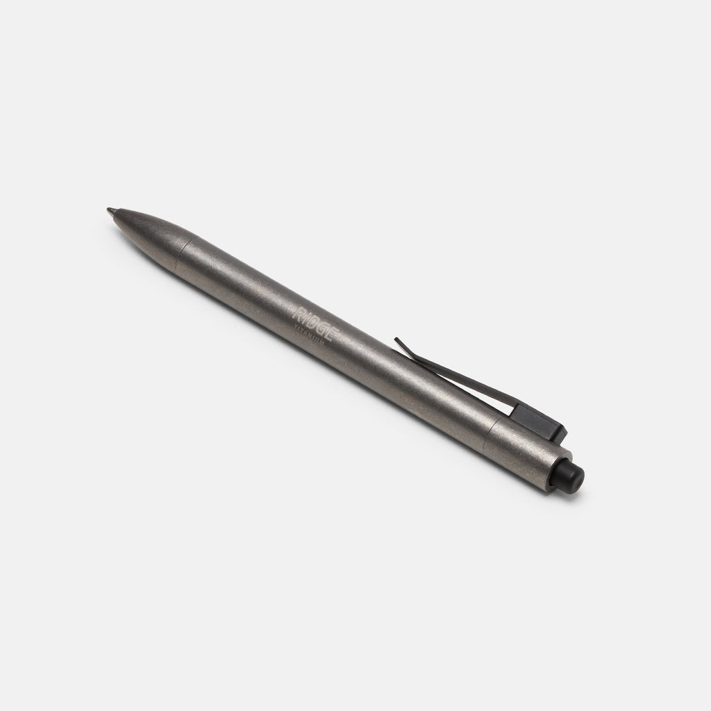 Ridge Click Pen - Stonewashed Titanium