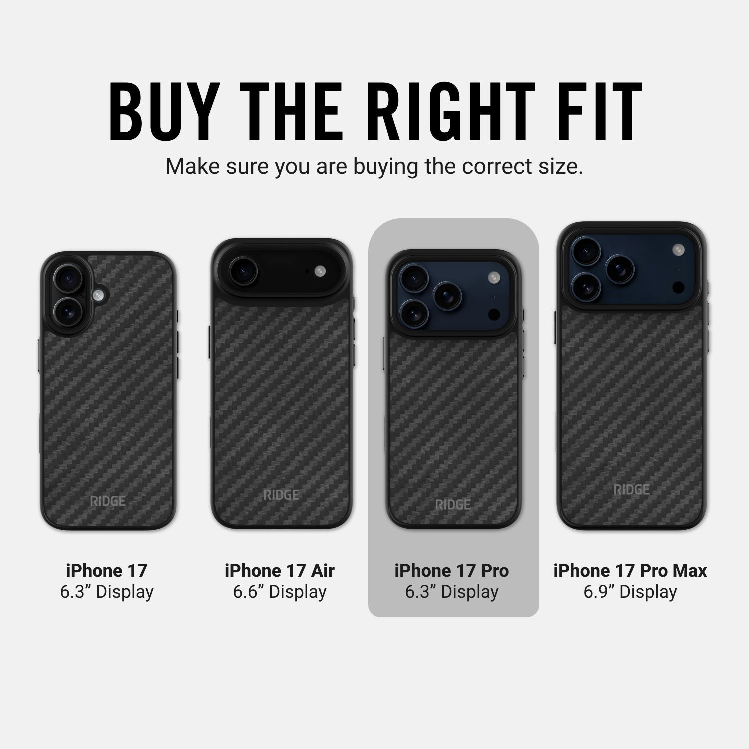 Ridge Phone Case - Carbon - iPhone 17 Pro