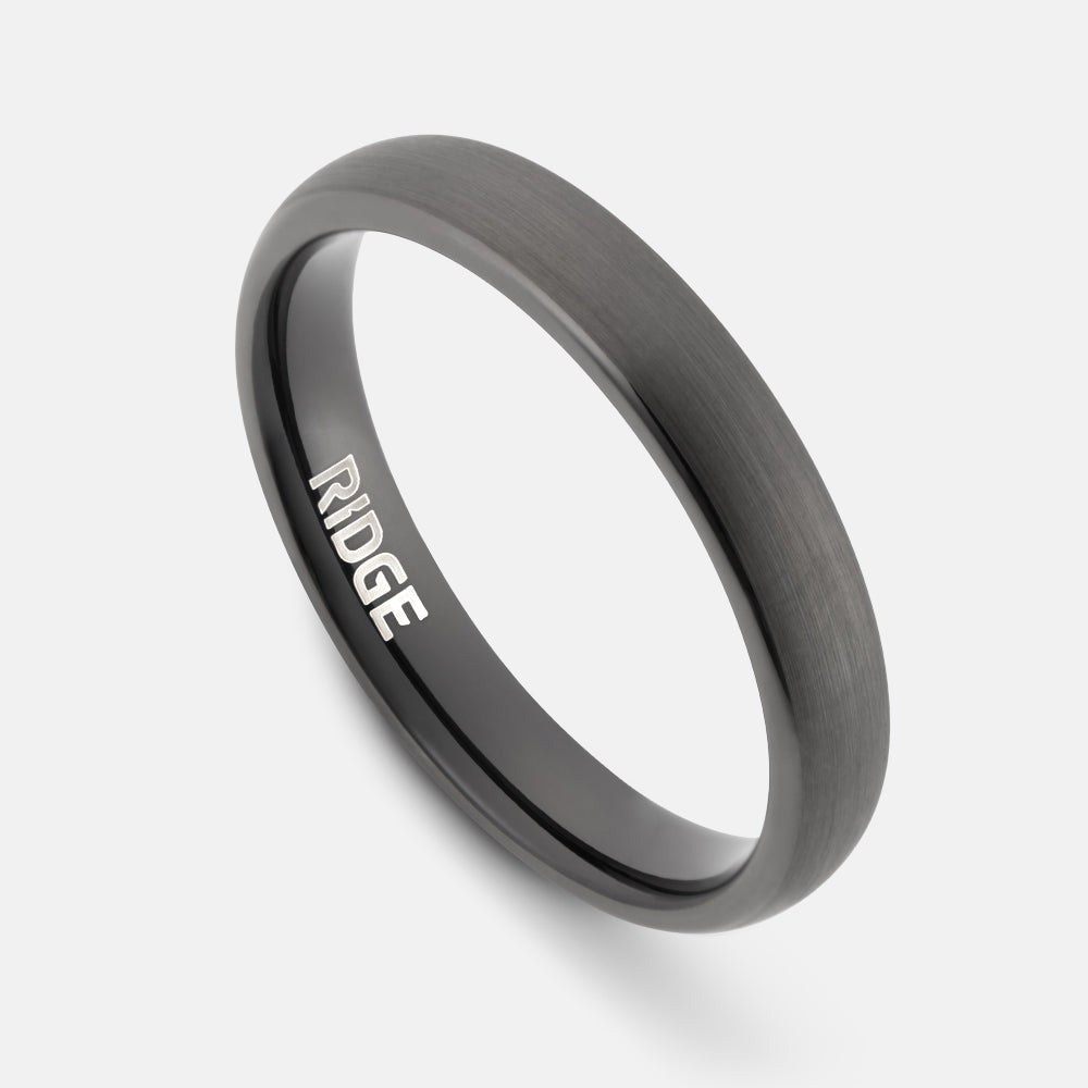 4mm Rounded Ring Set - Gunmetal