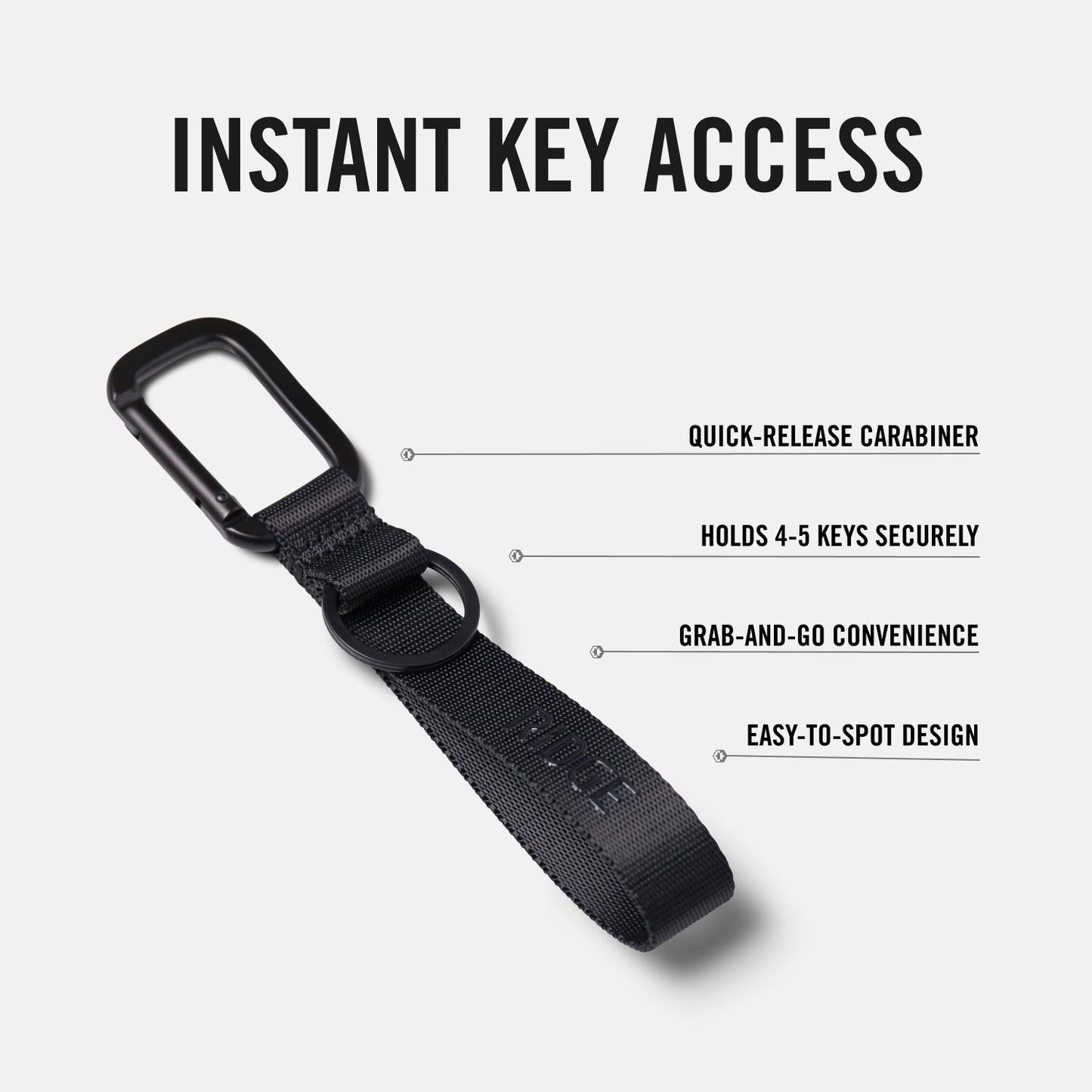 Ridge Keychain - Matte Black