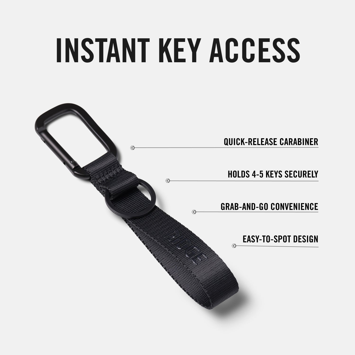 Ridge Keychain - Matte Black