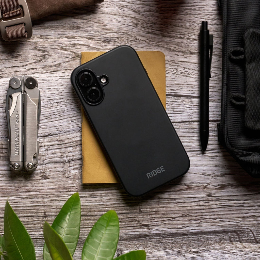 Ridge Phone Case - Matte Black - iPhone 16 Plus