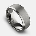 8mm Beveled Ring Set - Platinum - Tantalum Carbide