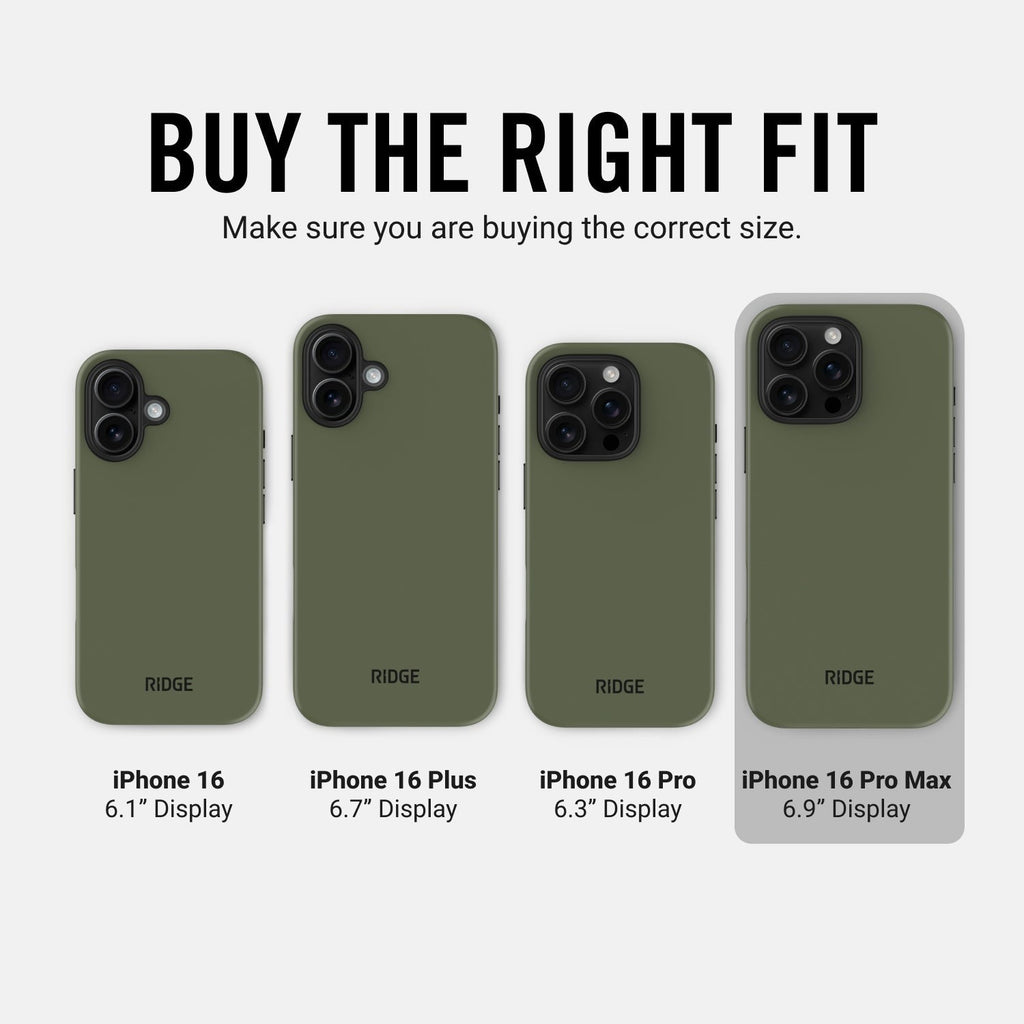 Ridge Phone Case - Matte Olive - iPhone 16 Pro Max