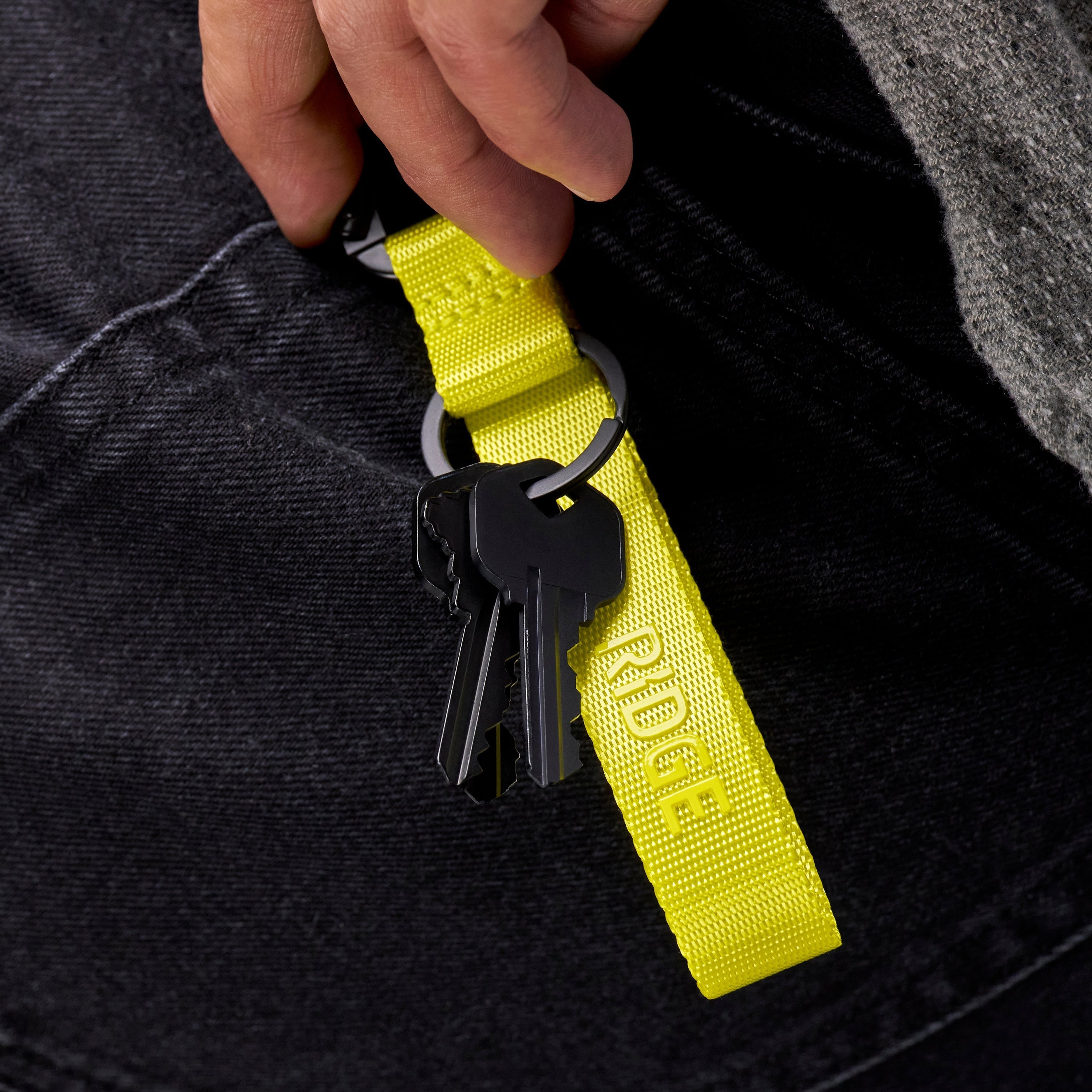 Ridge Keychain - Hyper Lime