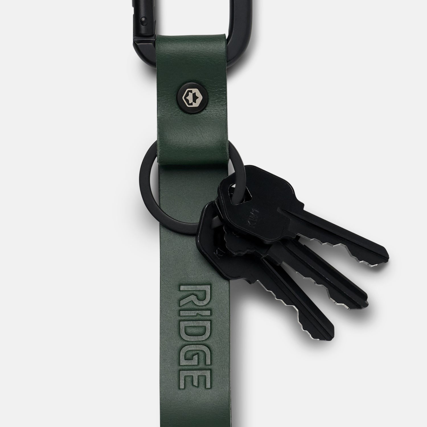 Ridge Keychain - Hunter Green Leather