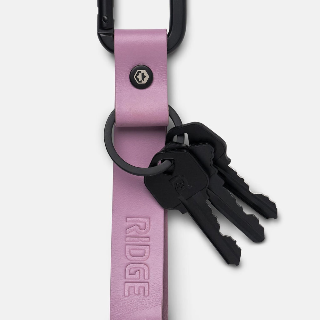 Ridge Keychain - Lilac Leather