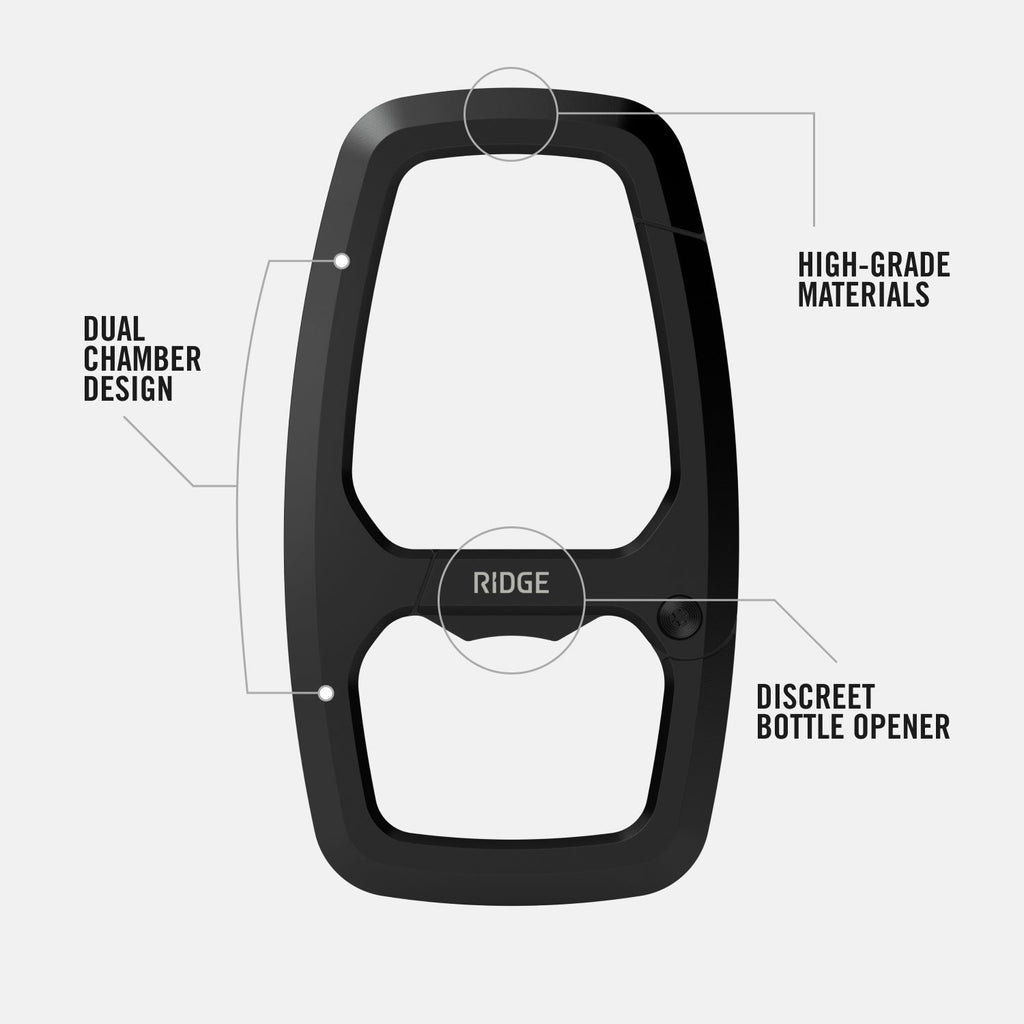Dual Chamber Carabiner - Royal Black