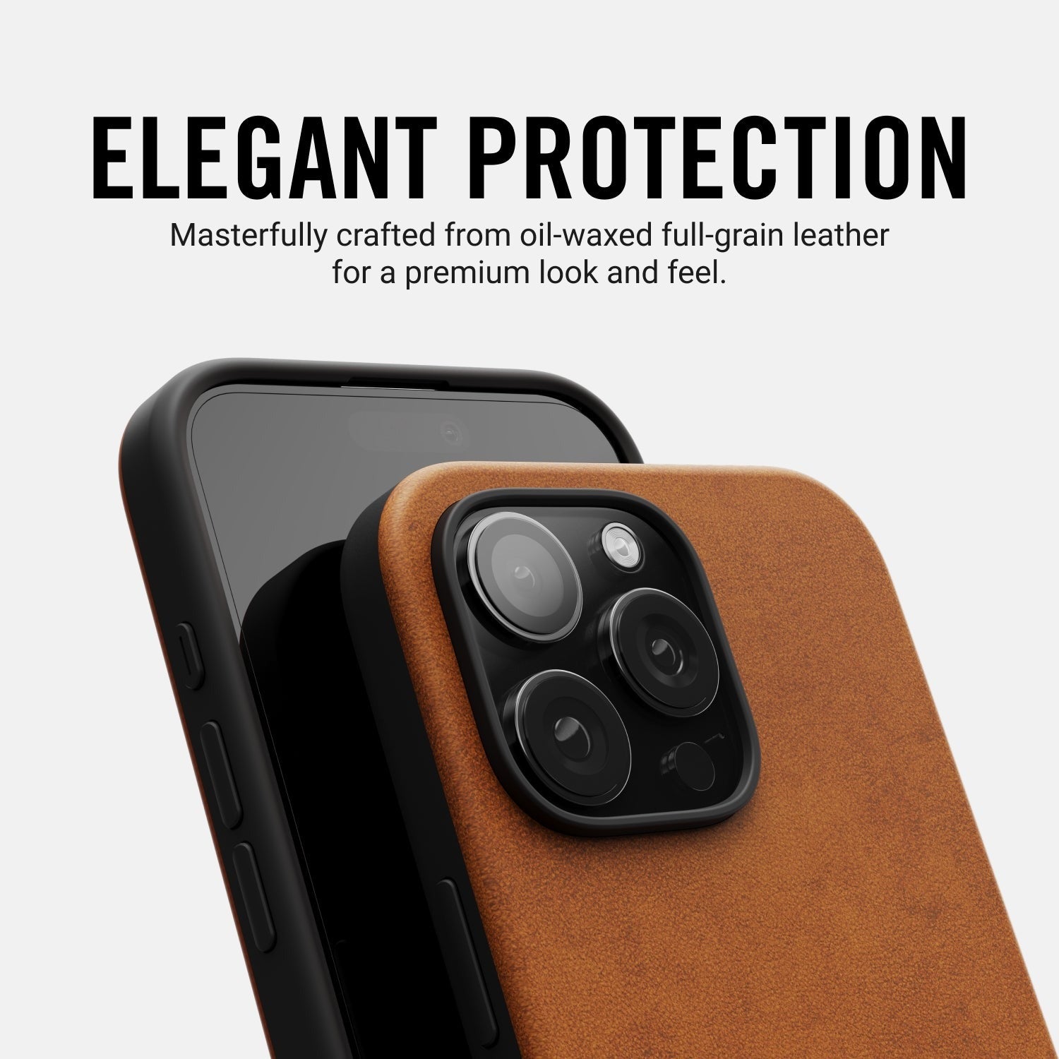 Ridge Phone Case - Tobacco Brown Leather - iPhone 16 Pro Max