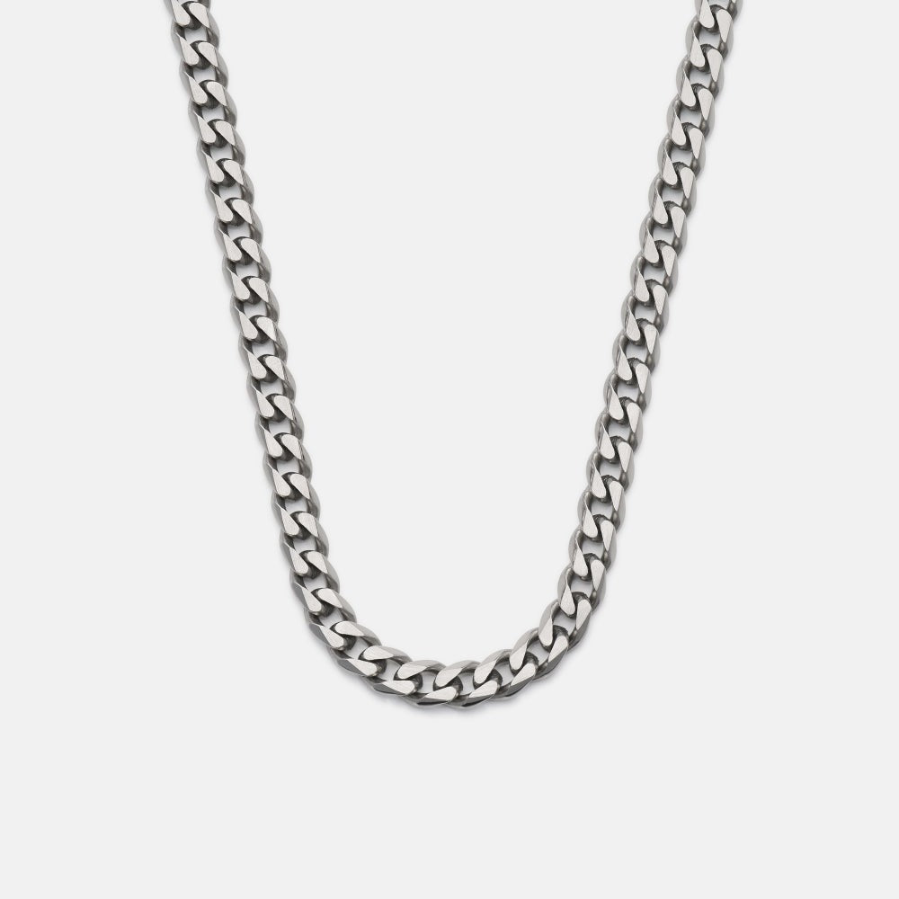 5mm Curb Chain - Titanium - 22"