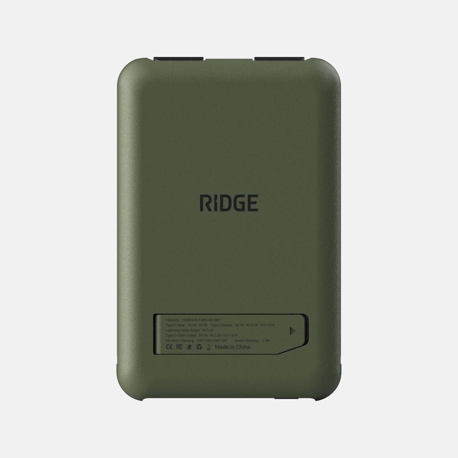 Ridge Power Bank - 10k mAh Bundle - Matte Olive - 3-Pack