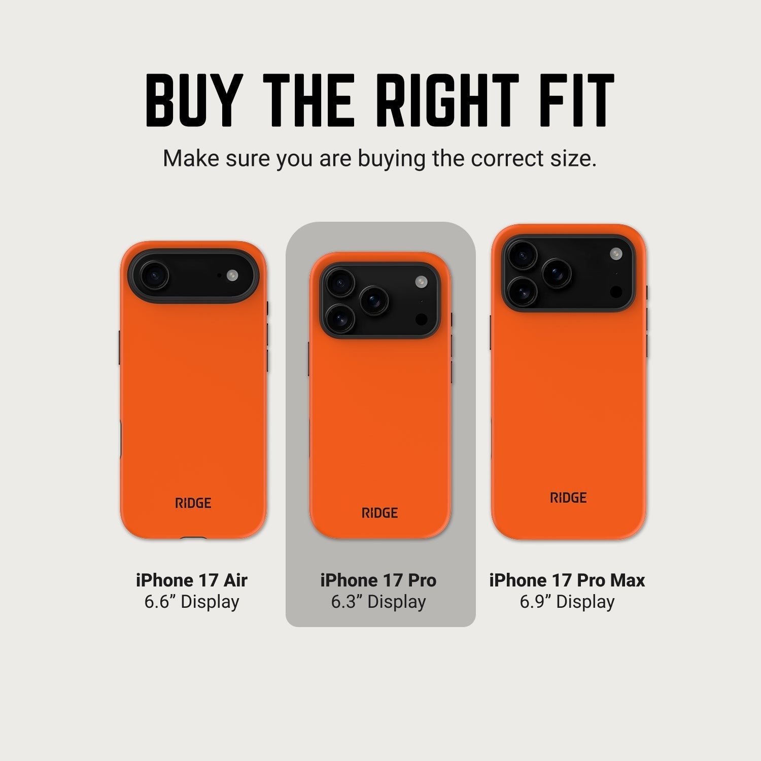 Ridge Phone Case - Basecamp Orange - iPhone 17 Pro